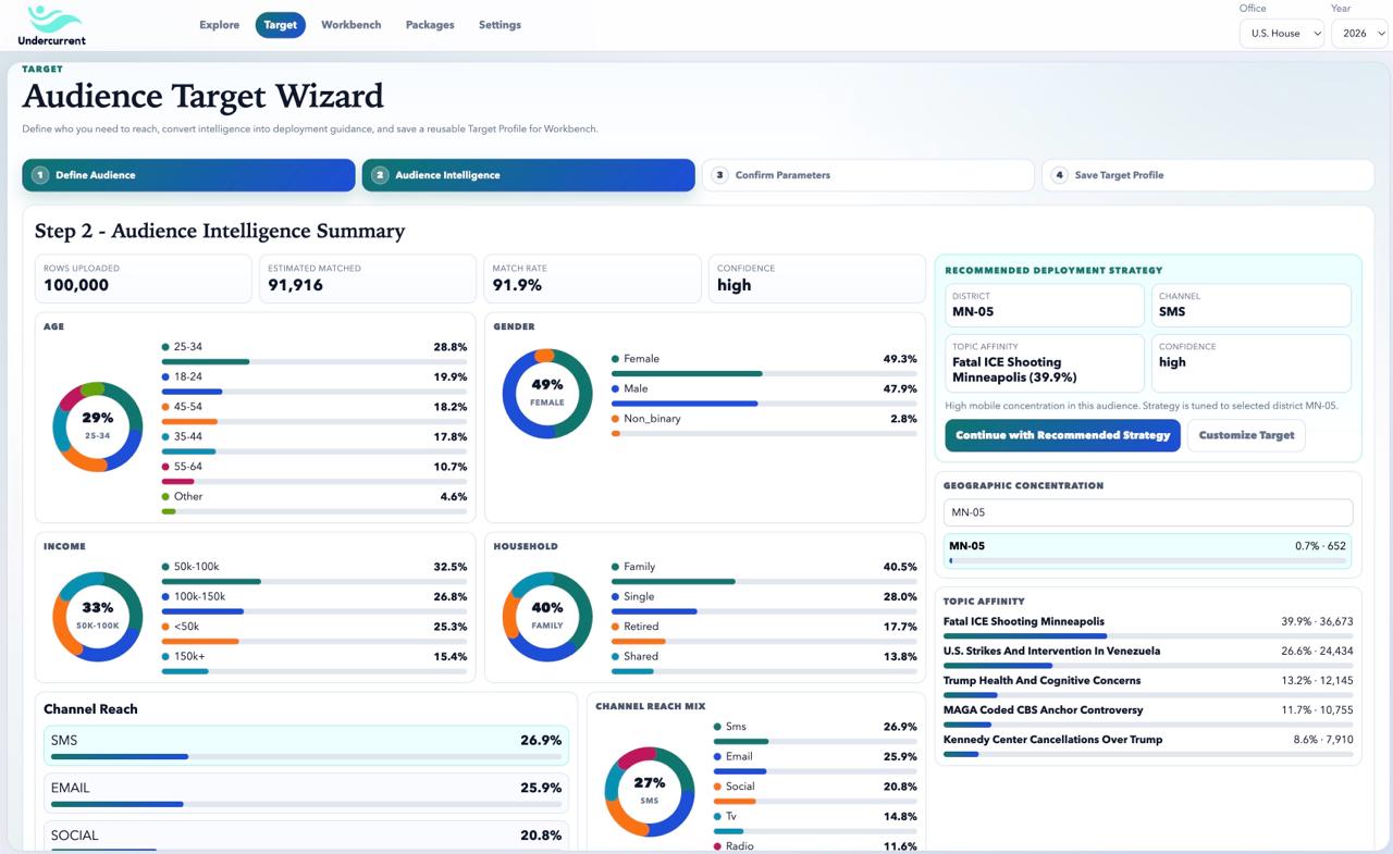 Target Audience view: audience matching and channel strategy